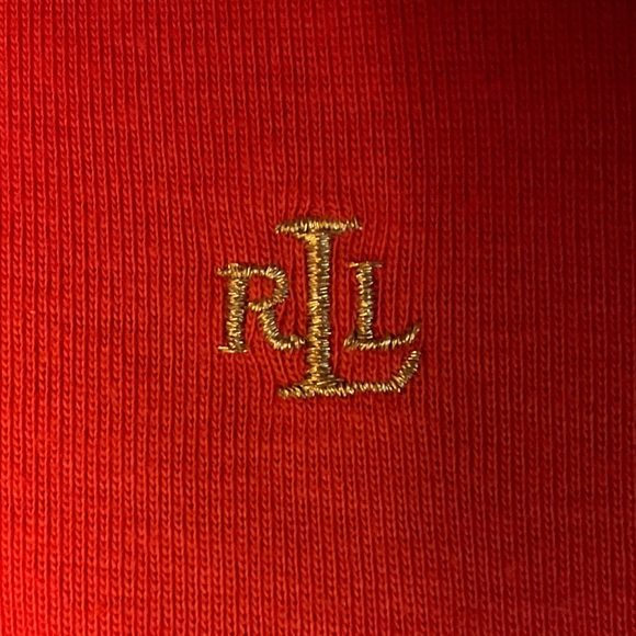 Lauren Ralph Lauren Red Orange 3/4 sleeve Polo Shirt - Picture 10 of 13